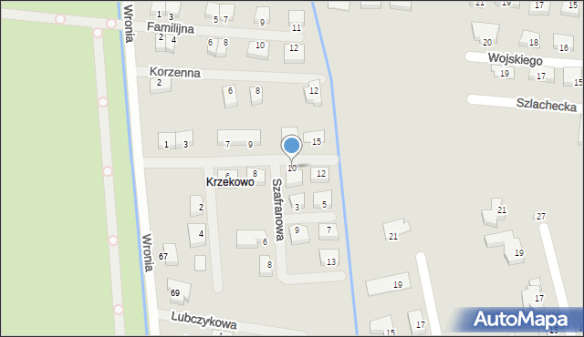 Szczecin, Laurowa, 10, mapa Szczecina