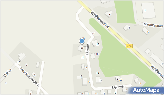 Szemud, Łąkowa, 13, mapa Szemud