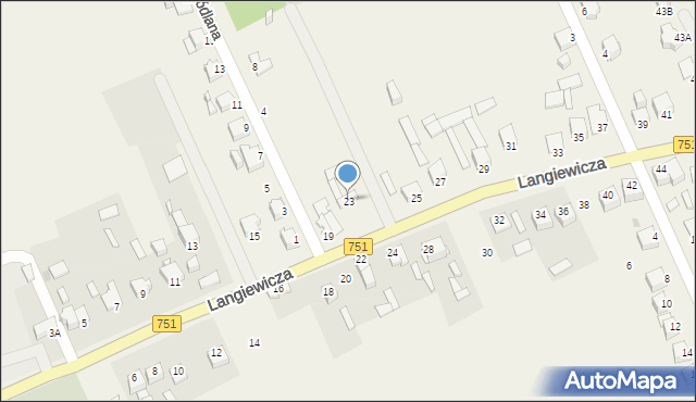 Szewna, Langiewicza Mariana, gen., 23, mapa Szewna