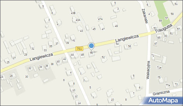 Szewna, Langiewicza Mariana, gen., 50, mapa Szewna