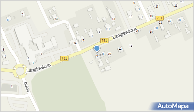 Szewna, Langiewicza Mariana, gen., 6, mapa Szewna