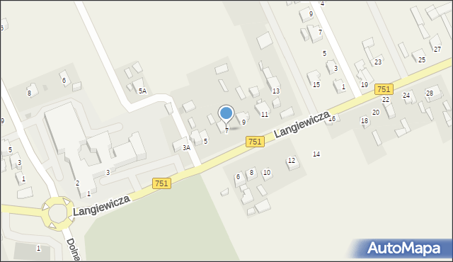 Szewna, Langiewicza Mariana, gen., 7, mapa Szewna