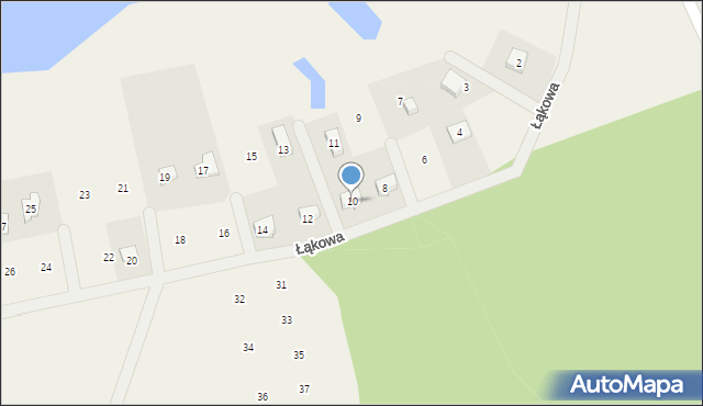 Szteklin, Łąkowa, 10, mapa Szteklin