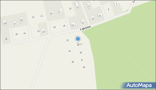 Szteklin, Łąkowa, 33, mapa Szteklin