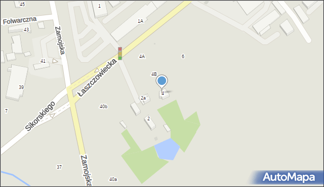 Tomaszów Lubelski, Łaszczowiecka, 4, mapa Tomaszów Lubelski