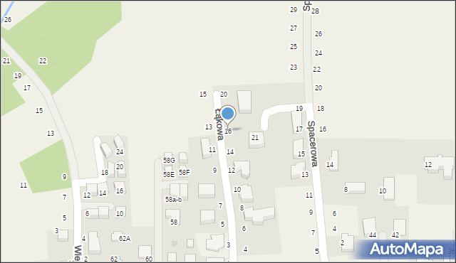 Tomaszowice, Łąkowa, 16, mapa Tomaszowice