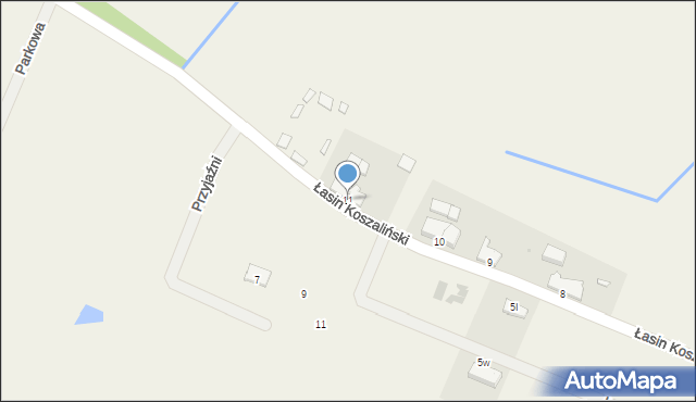 Tymień, Łasin Koszaliński, 11, mapa Tymień