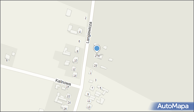 Wąchock, Langiewicza Mariana, gen., 27A, mapa Wąchock