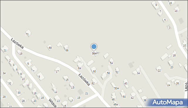 Wadowice, Łazówka, 56A, mapa Wadowice