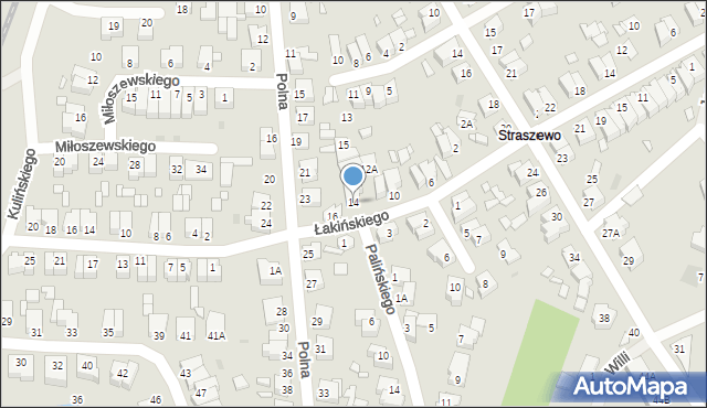 Wągrowiec, Łakińskiego Franciszka, 14, mapa Wągrowiec