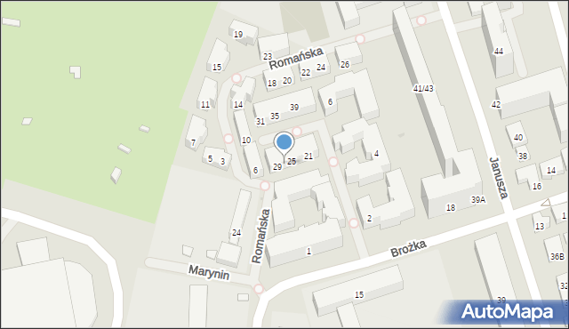 Warszawa, Łacińska, 27, mapa Warszawy