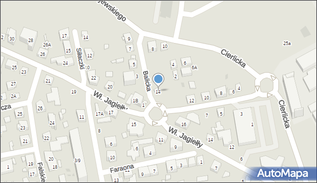 Warszawa, Lalki, 14, mapa Warszawy