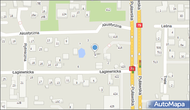 Warszawa, Łagiewnicka, 4, mapa Warszawy