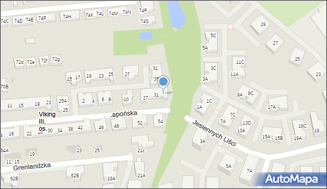 Warszawa, Lapońska, 33, mapa Warszawy