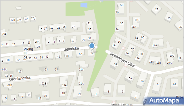 Warszawa, Lapońska, 54, mapa Warszawy