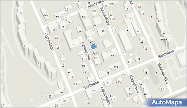 Warszawa, Łąkocińska, 16, mapa Warszawy