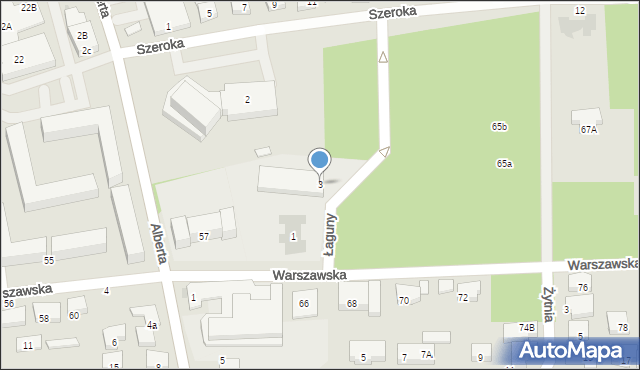 Warszawa, Łaguny Antoniego Pankracego, 3, mapa Warszawy