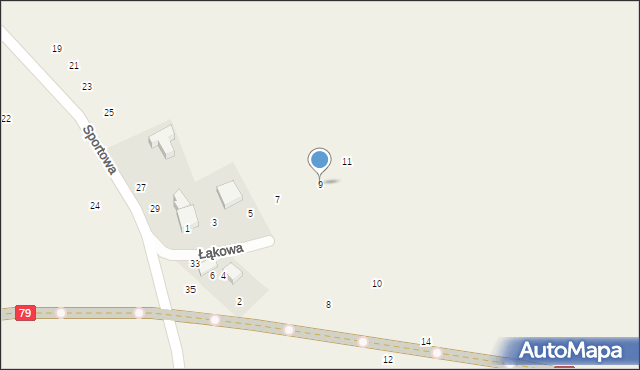 Więckowice, Łąkowa, 9, mapa Więckowice