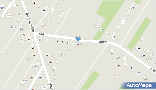 Wodzisław Śląski, Ładna, 10, mapa Wodzisławia Śląskiego