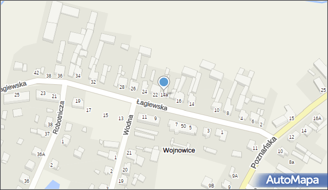 Wojnowice, Łagiewska, 14a, mapa Wojnowice