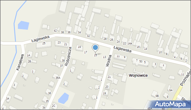 Wojnowice, Łagiewska, 15, mapa Wojnowice