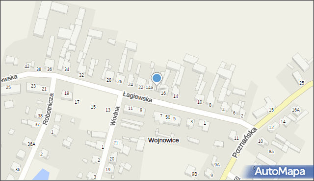 Wojnowice, Łagiewska, 18, mapa Wojnowice