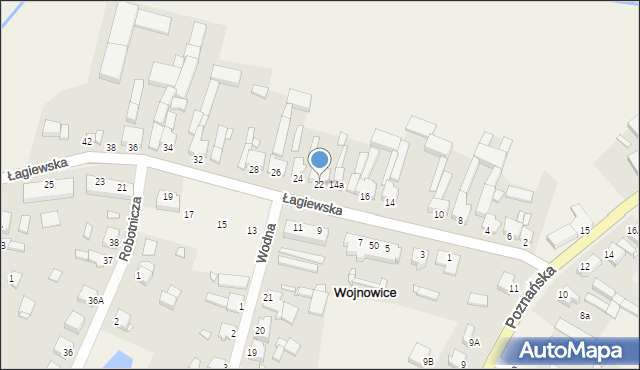 Wojnowice, Łagiewska, 22, mapa Wojnowice