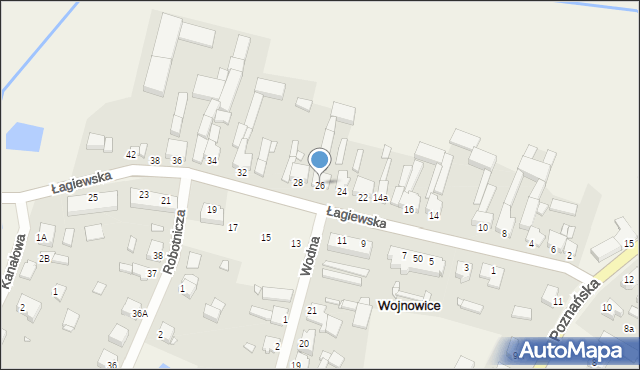 Wojnowice, Łagiewska, 26, mapa Wojnowice