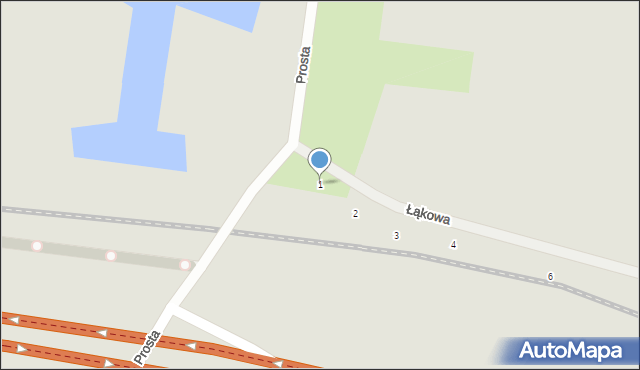 Wolin, Łąkowa, 1, mapa Wolin