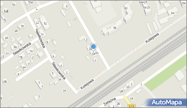 Wołomin, Laskowa, 1A, mapa Wołomin