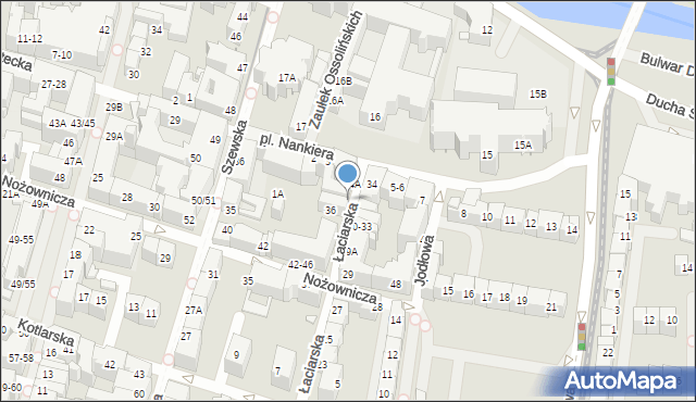 Wrocław, Łaciarska, 35, mapa Wrocławia