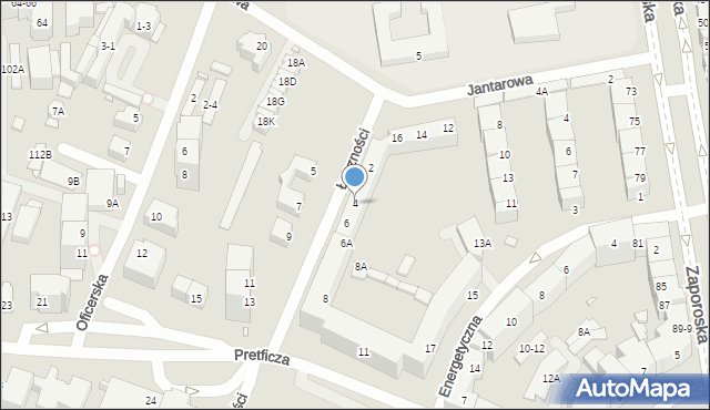 Wrocław, Łączności, 4, mapa Wrocławia