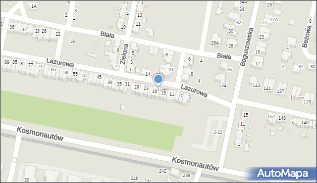 Wrocław, Lazurowa, 17, mapa Wrocławia