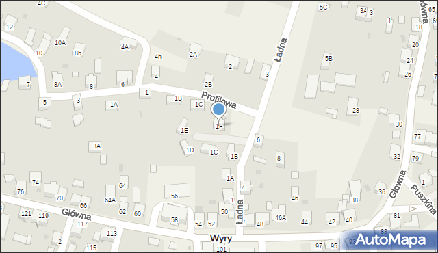 Wyry, Ładna, 1F, mapa Wyry