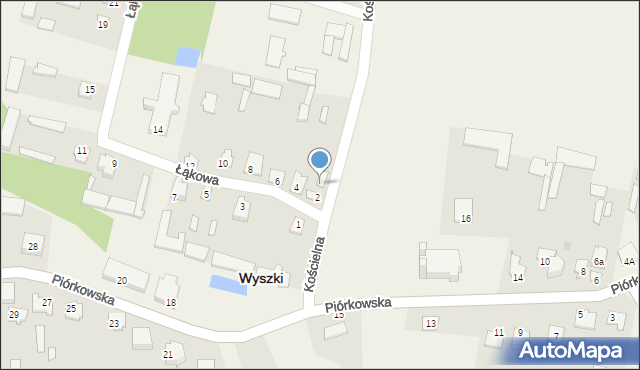 Wyszki, Łąkowa, 2a, mapa Wyszki