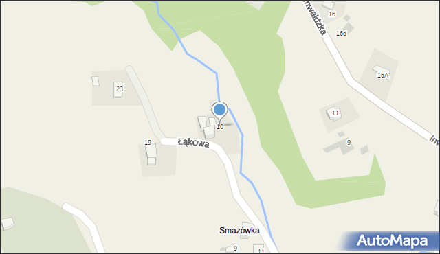 Zagórnik, Łąkowa, 10, mapa Zagórnik