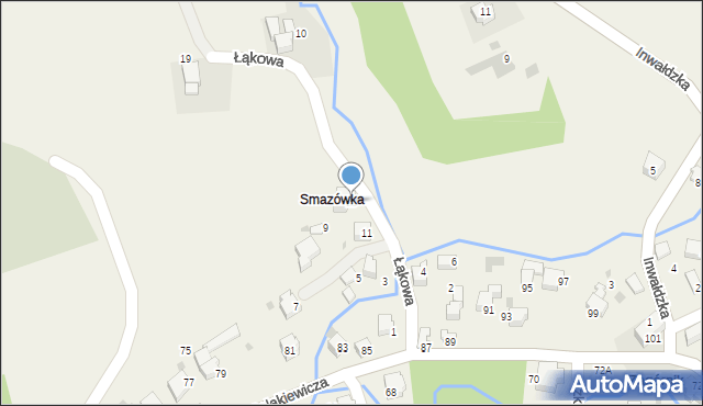 Zagórnik, Łąkowa, 13, mapa Zagórnik