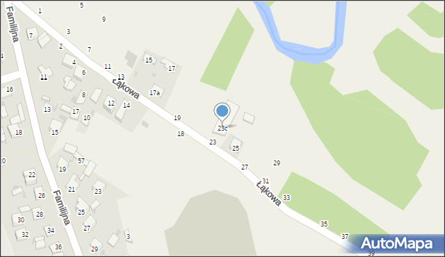 Zagrody, Łąkowa, 23c, mapa Zagrody