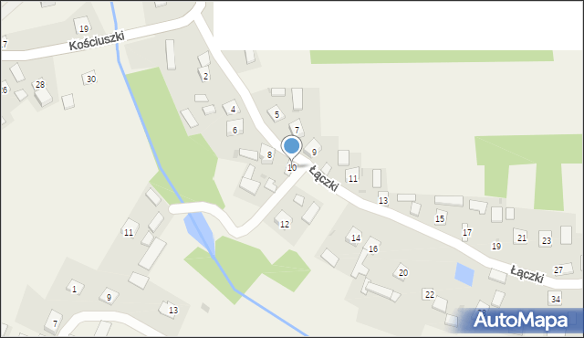 Zaleszany, Łączki, 10, mapa Zaleszany