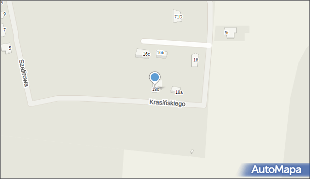 Zamość, Lawendowa, 18b, mapa Zamościa