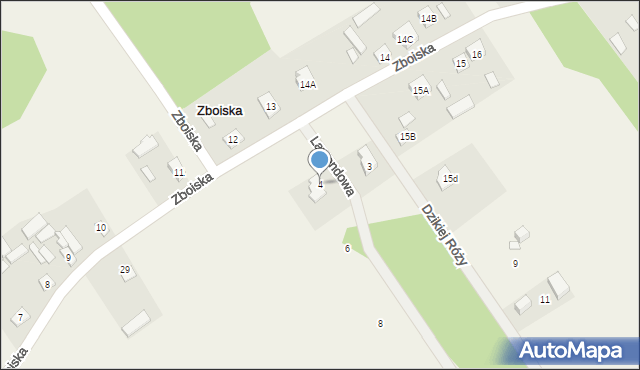 Zboiska, Lawendowa, 4, mapa Zboiska