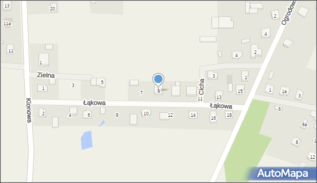 Zbuczyn, Łąkowa, 9, mapa Zbuczyn