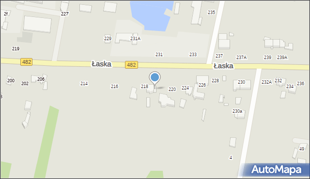 Zduńska Wola, Łaska, 218A, mapa Zduńska Wola