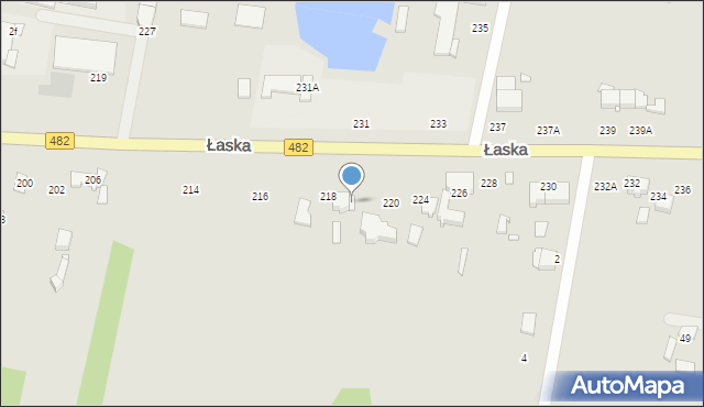 Zduńska Wola, Łaska, 218A, mapa Zduńska Wola