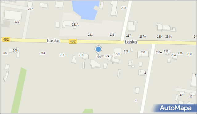 Zduńska Wola, Łaska, 220, mapa Zduńska Wola