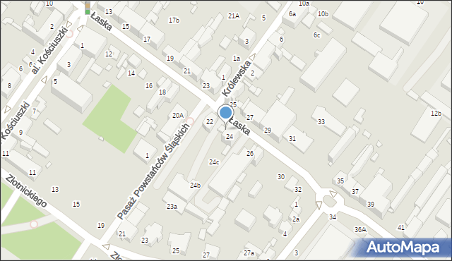 Zduńska Wola, Łaska, 24a, mapa Zduńska Wola
