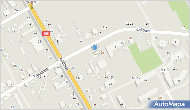 Zgierz, Łąkowa, 2, mapa Zgierz