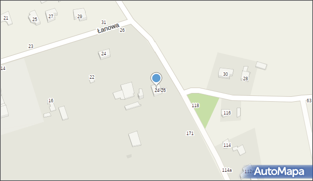 Zgierz, Łanowa, 24/26, mapa Zgierz