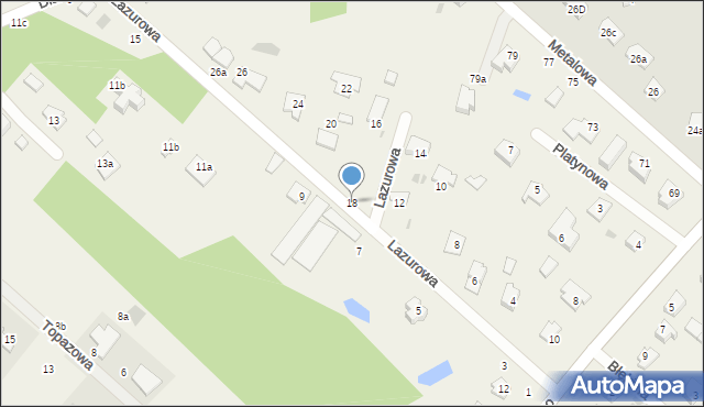 Żółtańce-Kolonia, Lazurowa, 18, mapa Żółtańce-Kolonia