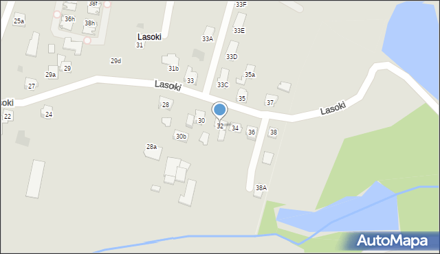 Żory, Lasoki, 32, mapa Żor